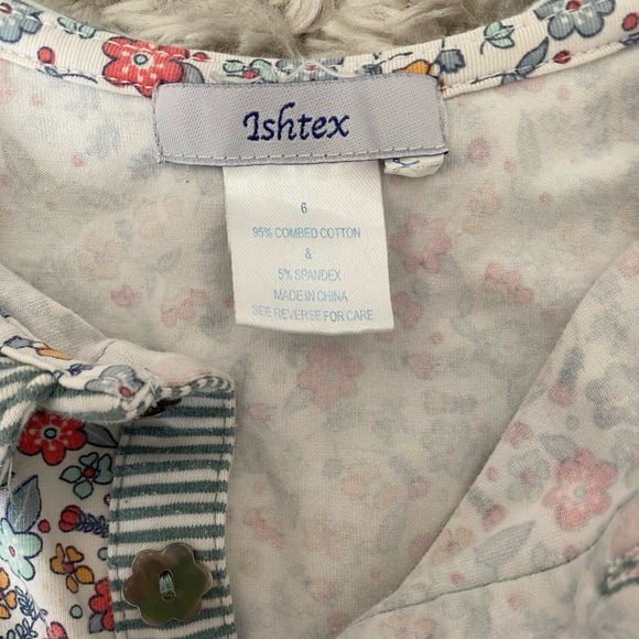 VGUC Size 6 Floral Girls Ishtex long sleeve Dress - Picture 3 of 3